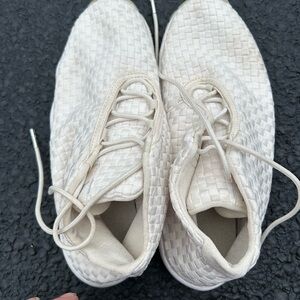 Jordan Cream Woven Sneakers for Women